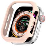 For Apple Watch Series 10 42mm Half Pack PC Hollow Watch Case(Pink)