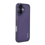 For iPhone 16 ENKAY Hat-Prince Translucent Matte TPU Phone Case with Lens Film(Purple)