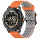 For Xiaomi Watch S4 Sport Liquid Two Color Silicone Watch Band(Orange Gray)