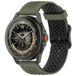 For Xiaomi Watch S4 Sport Liquid Two Color Silicone Watch Band(Jungle Green Black)