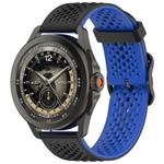 For Xiaomi Watch S4 Sport Liquid Two Color Silicone Watch Band(Black Blue)