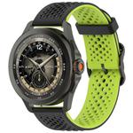 For Xiaomi Watch S4 Sport Liquid Two Color Silicone Watch Band(Black Lime)