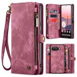 For Google Pixel 9a CaseMe 008 Detachable Multifunctional Leather Phone Case(Wine Red)