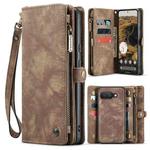 For Google Pixel 9a CaseMe 008 Detachable Multifunctional Leather Phone Case(Brown)
