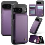 For Google Pixel 9 / 9 Pro CaseMe C22 Card Slots Holder RFID Anti-theft Phone Case(Purple)