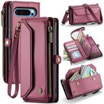 For Google Pixel 9 Pro XL CaseMe C36 Card Slots Zipper Wallet RFID Anti-theft Leather Phone Case(Wine)