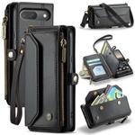 For Google Pixel 9 / 9 Pro CaseMe C36 Card Slots Zipper Wallet RFID Anti-theft Leather Phone Case(Black)