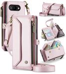 For Google Pixel 9a CaseMe C36 Card Slots Zipper Wallet RFID Anti-theft Leather Phone Case(Pink)