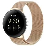 For Google Pixel Watch 3 41mm Milanese Metal Magnetic Watch Band(Champagne Gold)