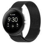 For  Google Pixel Watch 3 45mm Milanese Metal Magnetic Watch Band(Black)