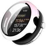 For Google Pixel Watch 3 41mm PC + Tempered Film Integrated Watch Protective Case(Pink+White)