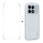 For Redmi K70 Ultra ENKAY Hat-Prince Translucent Matte TPU Phone Case + 9H Big Arc Edge Glass Film(White)