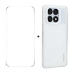 For Redmi K70 / K70 Pro ENKAY Hat-Prince Translucent Matte TPU Soft Phone Case + 9H Big Arc Edge Film(White)