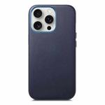 For iPhone 16 Pro Max Electroplated Metal Button Shockproof Phone Case(Dark Blue)