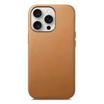 For iPhone 16 Pro Max Electroplated Metal Button Shockproof Phone Case(Brown)