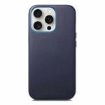 For iPhone 16 Pro Electroplated Metal Button Shockproof Phone Case(Dark Blue)