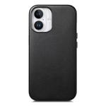 For iPhone 16 Plus Electroplated Metal Button Shockproof Phone Case(Black)