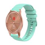 For Garmin Move Style Wavy Dotted Stitched 20mm Silicone Watch Band(Teal Green)