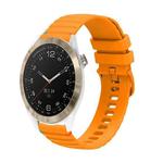 For Garmin Approach S40 Wavy Dotted Stitched 20mm Silicone Watch Band(Amber Yellow)