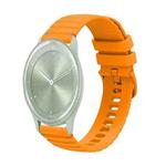 For Garmin Move Sport Wavy Dotted Stitched 20mm Silicone Watch Band(Amber Yellow)