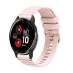 For Garmin Venu 2 Plus Wavy Dotted Stitched 20mm Silicone Watch Band(Rose Pink)