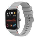 For Amazfit GTS Wavy Dotted Stitched 20mm Silicone Watch Band(Gray)