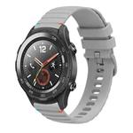 For Huawei Watch 2 Wavy Dotted Stitched 20mm Silicone Watch Band(Gray)