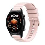 For Honor Watch GS 4 Wavy Dotted Stitched 22mm Silicone Watch Band(Rose Pink)