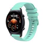 For Honor Watch GS 4 Wavy Dotted Stitched 22mm Silicone Watch Band(Teal Green)