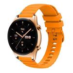 For Honor Watch GS 3 Wavy Dotted Stitched 22mm Silicone Watch Band(Amber Yellow)