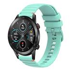 For Honor Magic Watch 2 46mm Wavy Dotted Stitched 22mm Silicone Watch Band(Teal Green)