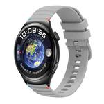 For Huawei Watch 4 Wavy Dotted Stitched 22mm Silicone Watch Band(Gray)