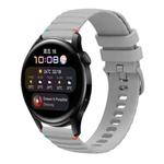 For Huawei Watch 3 Wavy Dotted Stitched 22mm Silicone Watch Band(Gray)