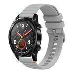 For Huawei Watch GT Wavy Dotted Stitched 22mm Silicone Watch Band(Gray)