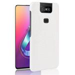 Shockproof Crocodile Texture PC + PU Case for Asus Zenfone 6/6Z ZS630KL(White)