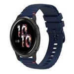 For Garmin Venu 2 Wavy Dotted Stitched 22mm Silicone Watch Band(Navy Blue)