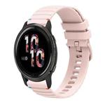 For Garmin Venu 2 Wavy Dotted Stitched 22mm Silicone Watch Band(Rose Pink)