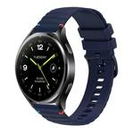 For Xiaomi Watch 2 Wavy Dotted Stitched 22mm Silicone Watch Band(Navy Blue)