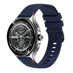 For Xiaomi Watch 2 Pro Wavy Dotted Stitched 22mm Silicone Watch Band(Navy Blue)