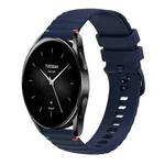 For Xiaomi Watch S2 Wavy Dotted Stitched 22mm Silicone Watch Band(Navy Blue)