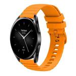 For Xiaomi Watch S2 Wavy Dotted Stitched 22mm Silicone Watch Band(Amber Yellow)