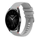 For Xiaomi Watch S2 Wavy Dotted Stitched 22mm Silicone Watch Band(Gray)