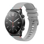 For Xiaomi Watch S1 Wavy Dotted Stitched 22mm Silicone Watch Band(Gray)