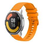 For Xiaomi Watch Color 2 Wavy Dotted Stitched 22mm Silicone Watch Band(Amber Yellow)