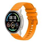 For Xiaomi Watch Sport Wavy Dotted Stitched 22mm Silicone Watch Band(Amber Yellow)