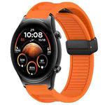 For Honor Watch GS 4 Window Blind Magnetic Buckle 22mm Silicone Watch Band(Orange)