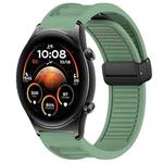 For Honor Watch GS 4 Window Blind Magnetic Buckle 22mm Silicone Watch Band(Pine Green)