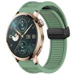 For Honor Watch 4 Pro Window Blind Magnetic Buckle 22mm Silicone Watch Band(Pine Green)