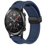 For Honor Watch GS 3i Window Blind Magnetic Buckle 22mm Silicone Watch Band(Midnight Blue)