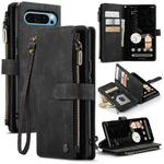 For Google Pixel 9 Pro XL CaseMe C30 Card Slots Zipper Wallet Leather Phone Case(Black)